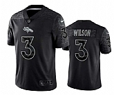 Men's Denver Broncos #3 Russell Wilson Black Reflective Limited Stitched Football Jersey,baseball caps,new era cap wholesale,wholesale hats